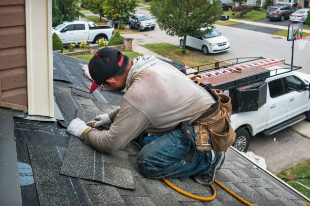Professional Flat Roof Repair technician working in Port Angeles, WA
